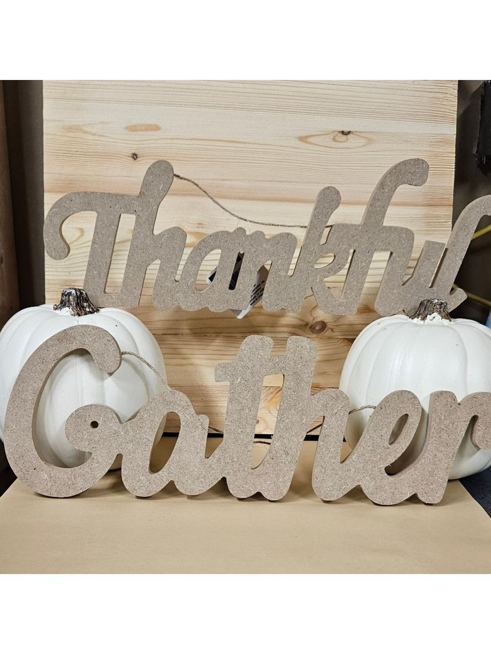 Rustic Thankful & Gather Craft Signs - Picture 5 of 5